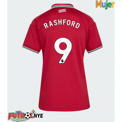 Camiseta Manchester United Marcus Rashford #9 Primera Equipación para mujer 2026-27 manga corta